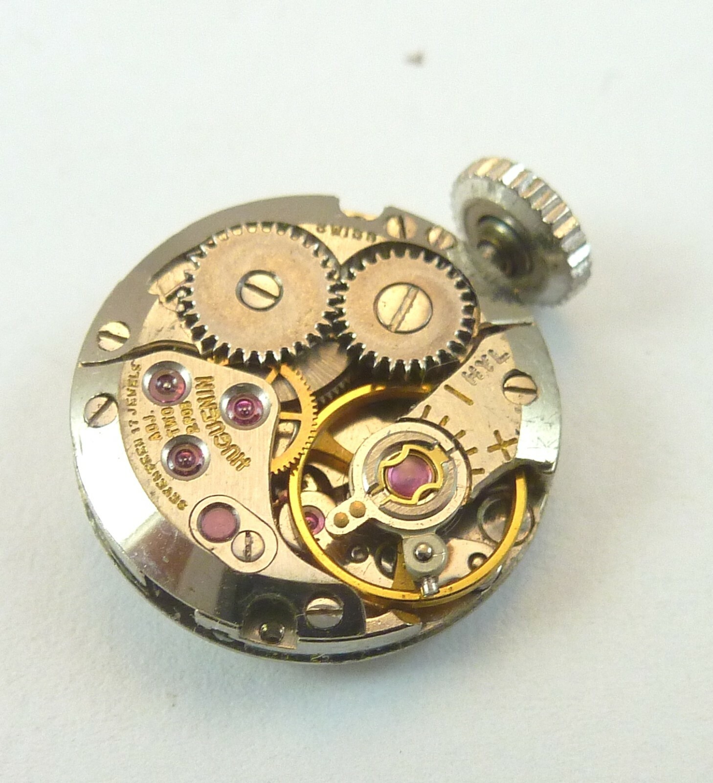 Vintage Huguenin LDS Mechanical Wristwatch Movement – Parts Repair