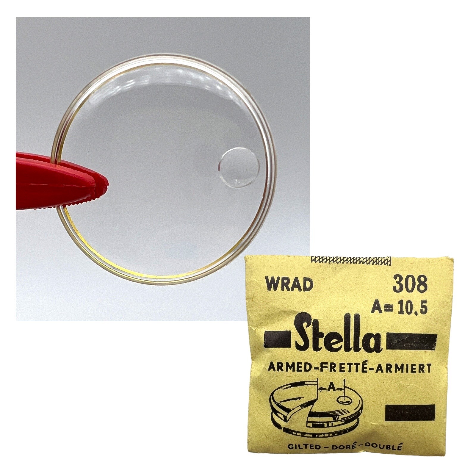 Round Watch Calendar Crystal Stella WRAD Tension Ring 30.8mm Magnifier 10.5PM