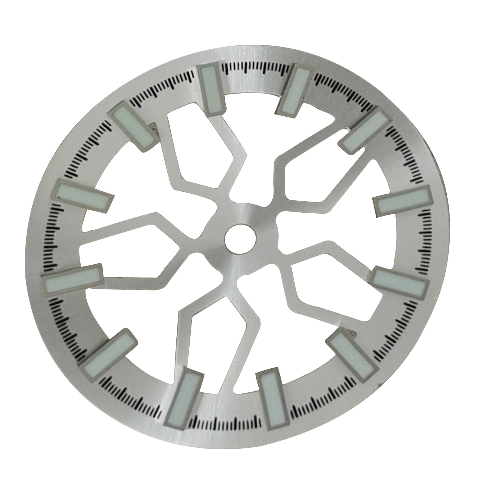 C3 Green Luminous Skeleton 28.5mm Watch Dial Face for Japanese NH70 Movement