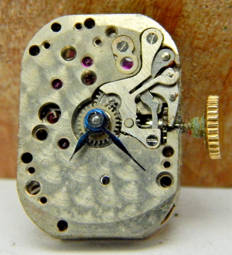 Vintage Alpina 447 17 jewel ladies wrist watch movement with hands and crown