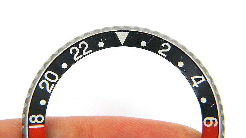 Genuine Rolex GMT-Master II 16710 Red Black Coke Watch Bezel & Insert Combo