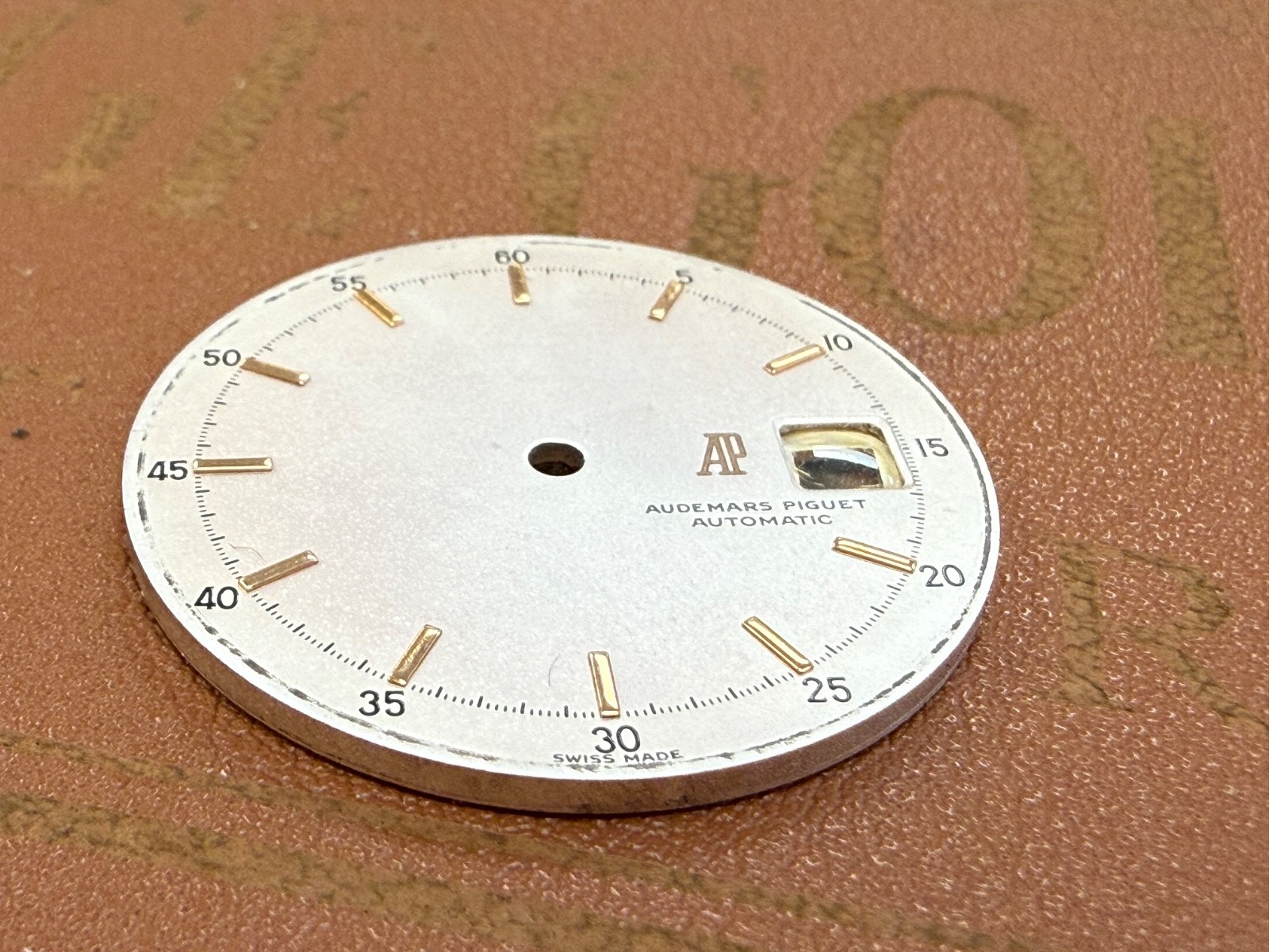 Audemars Piguet Automatic Dial Date 31mm Silver Champagne Vintage Watch Part AP