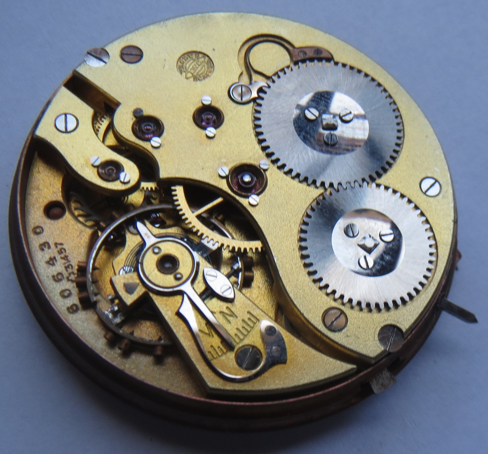 International Watch Co. chronometer pocket watch movement & enamel dial