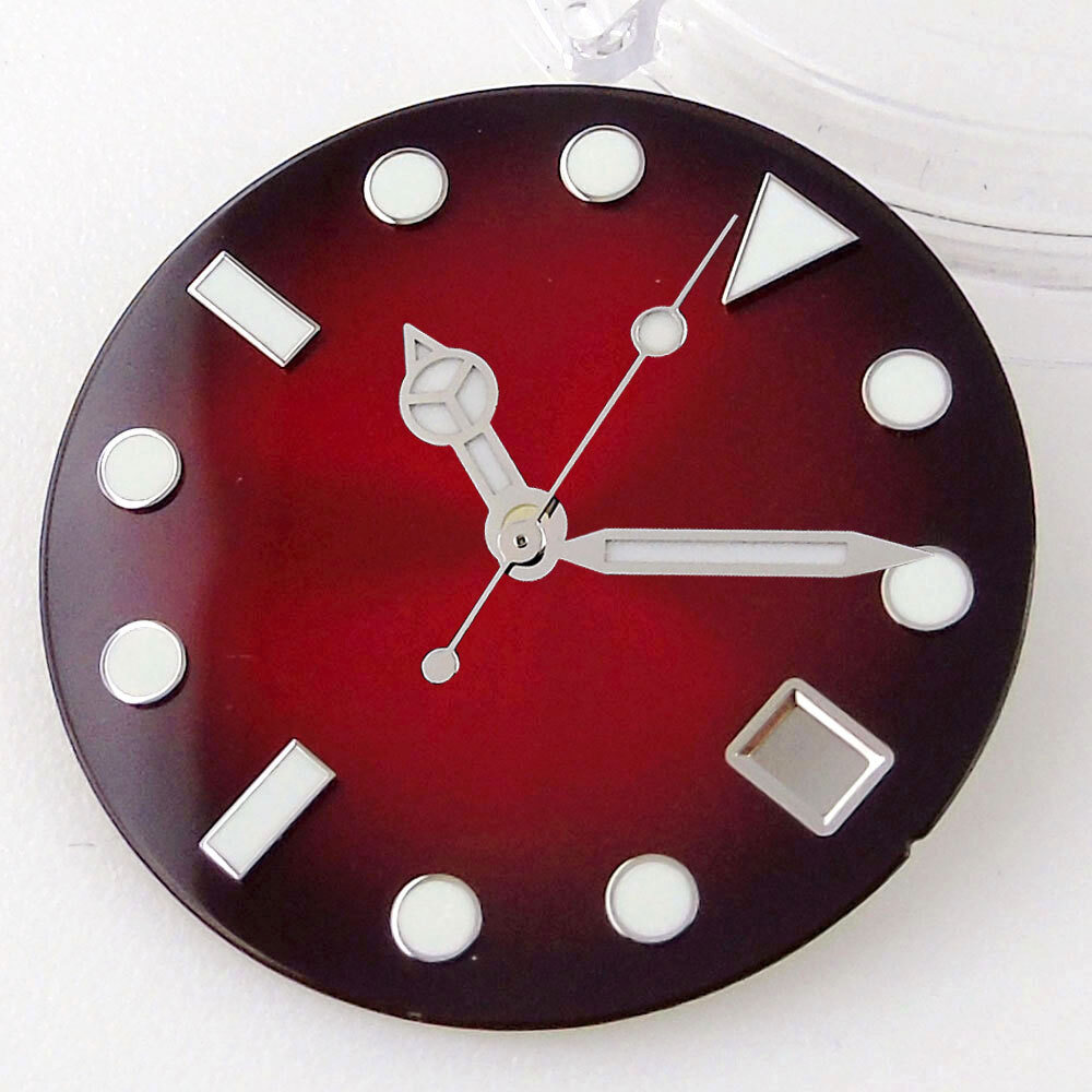 Sunburst Purple Red Green Blue 29mm Watch Dial Lume fit NH35 NH36 Dive Men Watch