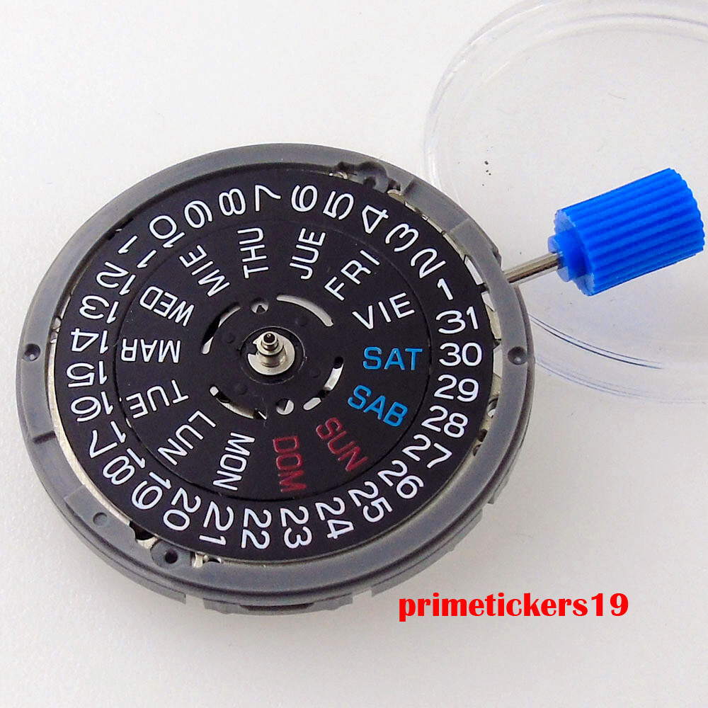 Genuine NH36A Watch Automatic Movement English Spanish Week Date Display Wheel