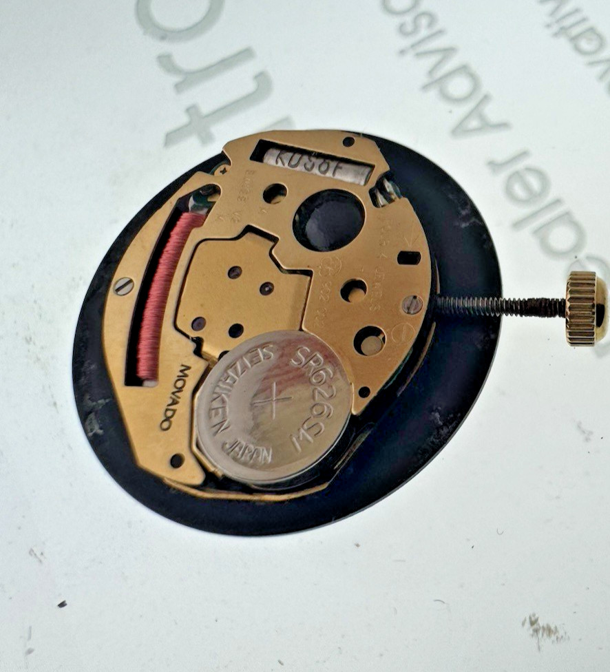 Movado Museum Watch Movement Ref 902.002 With Black Dial Women 21/25 mm SWISS