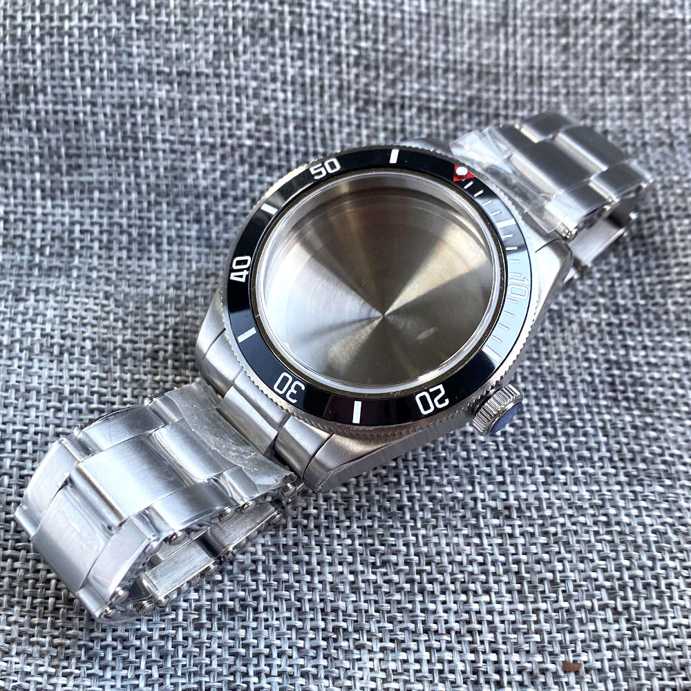 20ATＭ 40mm Bow Sapphire Glass Watch Case Ceramic Bezel Fit NH34 NH35 NH36 2824