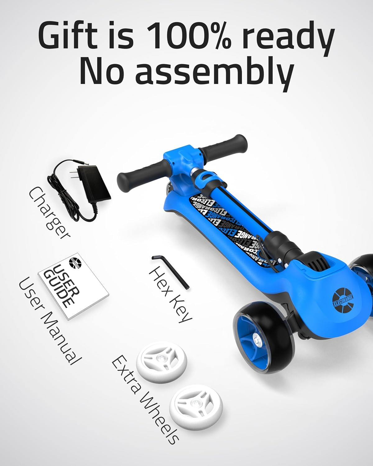 T200/T500 Balance Electric Scooter for Kids Age 4-9, 2 Types Front Wheels, Elect