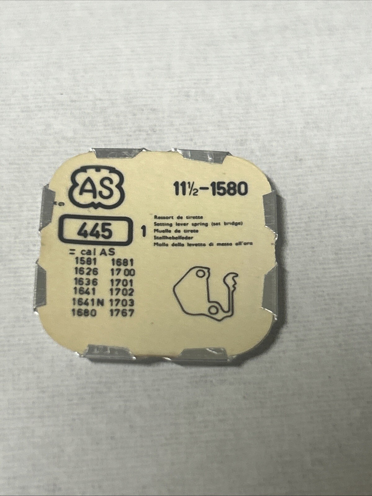 A SCHILD PART 445 SET BRIDGE CAL 1580