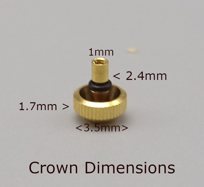 Crown and Stem For Seiko 7N43-7A50 7N43-7A59 7N43-7B30 7N43-7B19 7N43-7B10