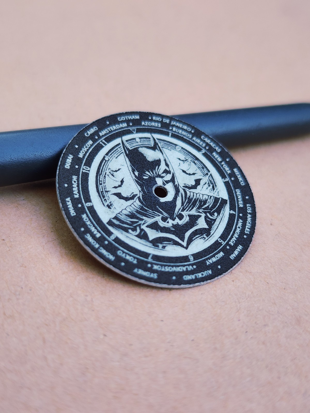 Custom-Made Laser Engraved Watch Dial | BATMAN + LUME – Order any designsize