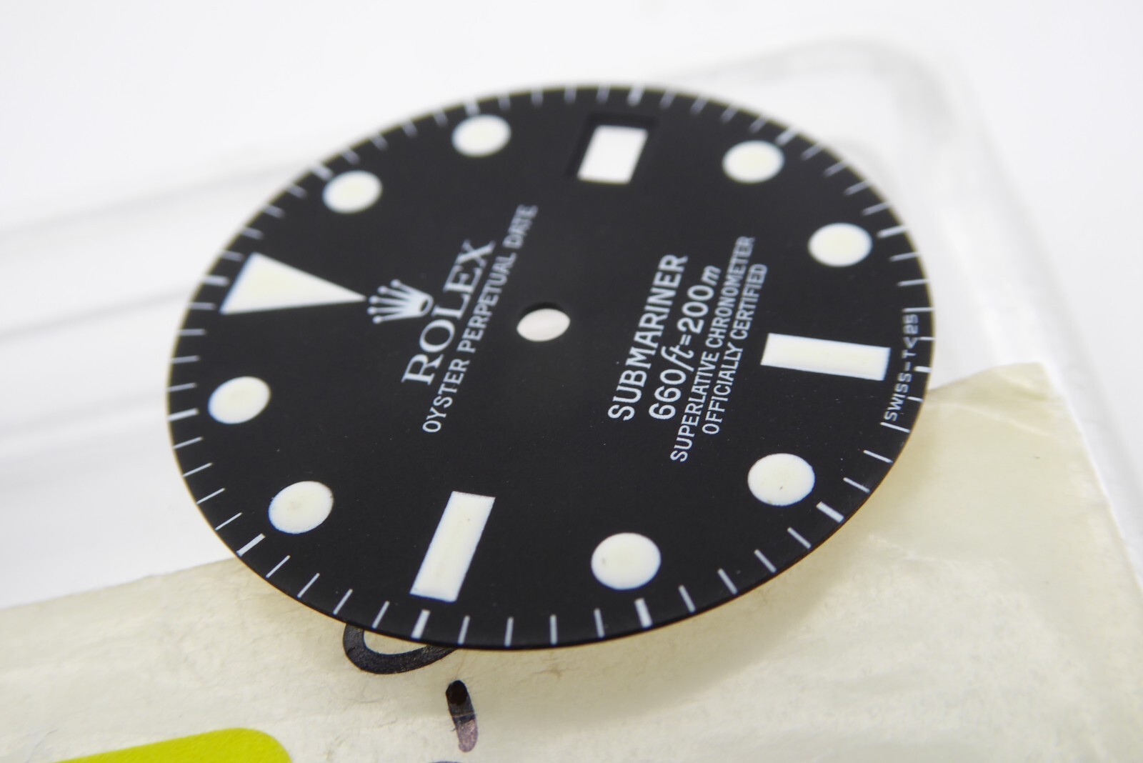 Rolex Submariner Date matte black dial luminova 1680