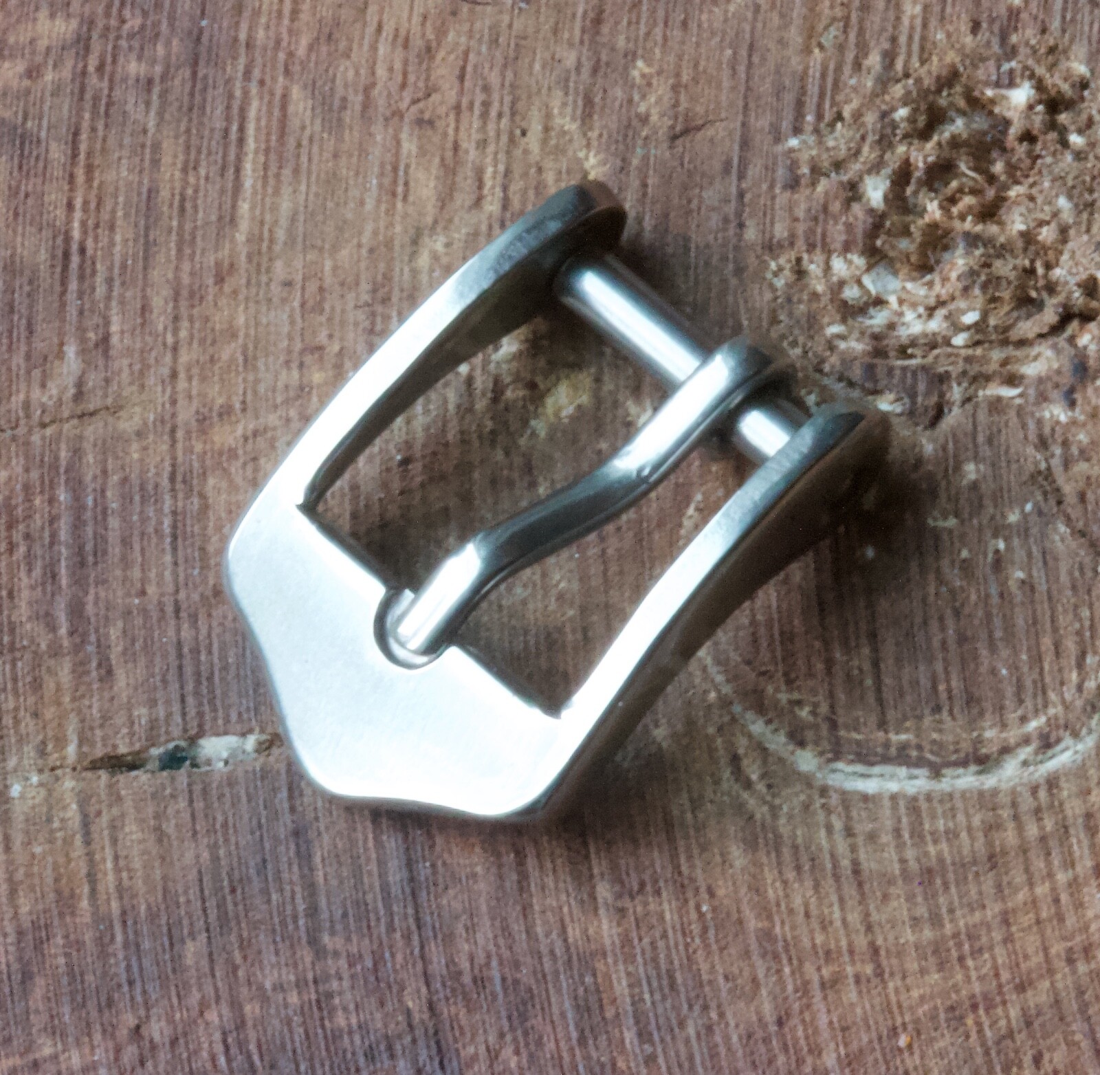 Rare Swiss Made vintage steel watch band buckle scarce 8mm opening size c. 1950s