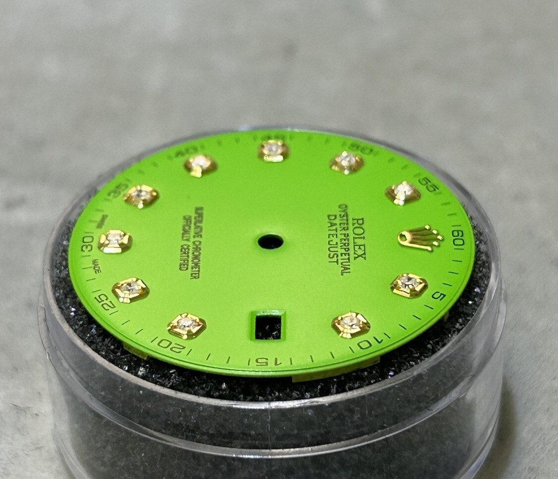 Rolex 41mm Datejust Custom Green Diamond Dial For Models 126333 & 126303