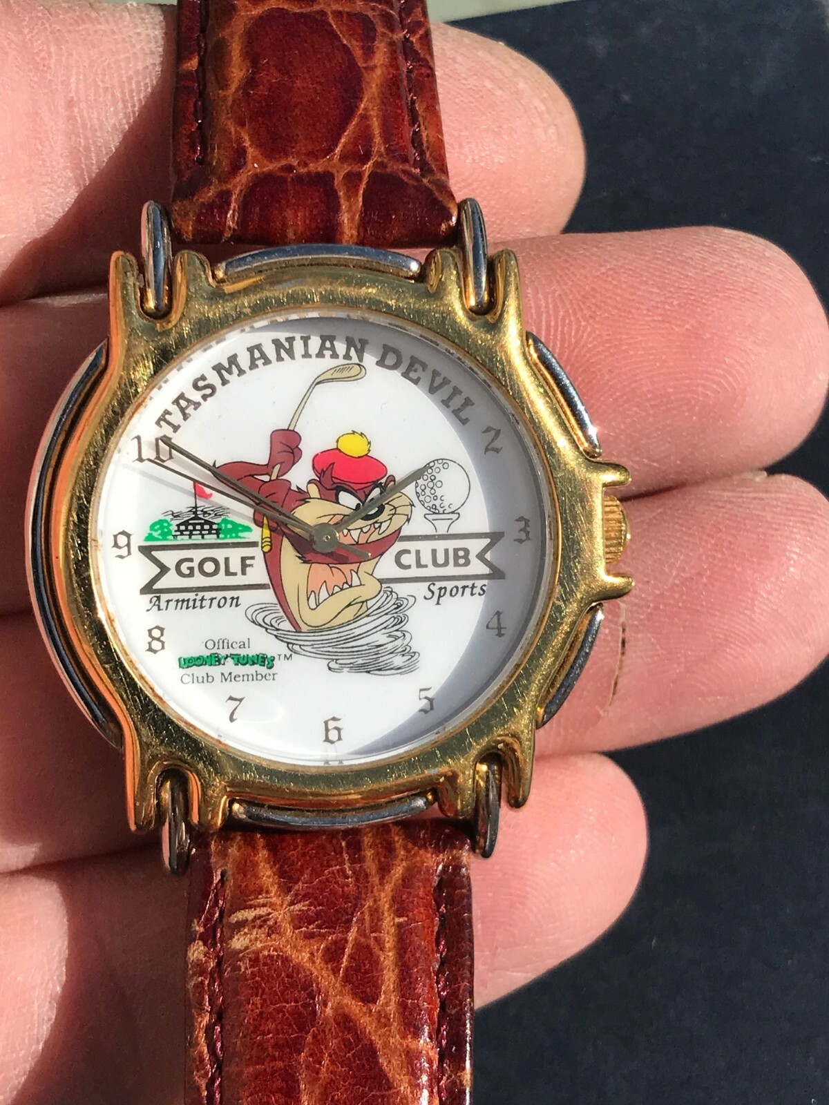 Armitron Tasmanian Devil Watch Golf Club Working New Battery 1 Year Warranty