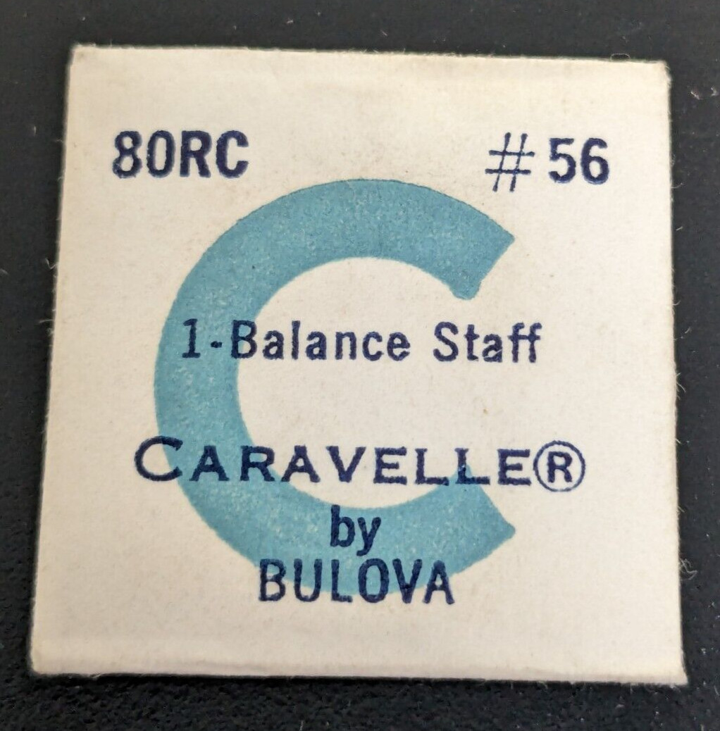 Genuine NOS Bulova Caravelle Cal. 80RC Balance Staff Part# 56