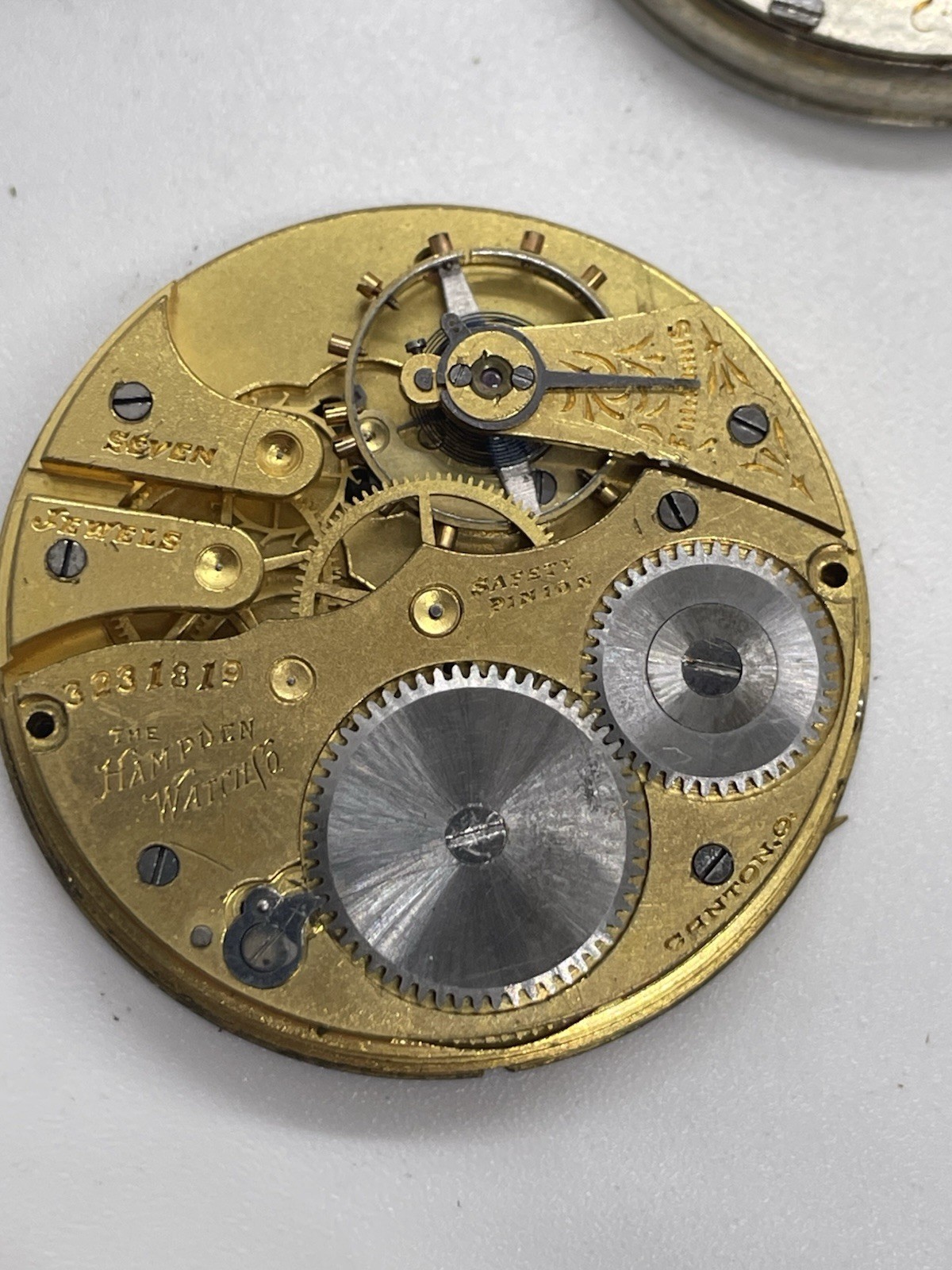 Lot of Pocket Watch Movements Hampden, Swiss & More Parts Lot #2
