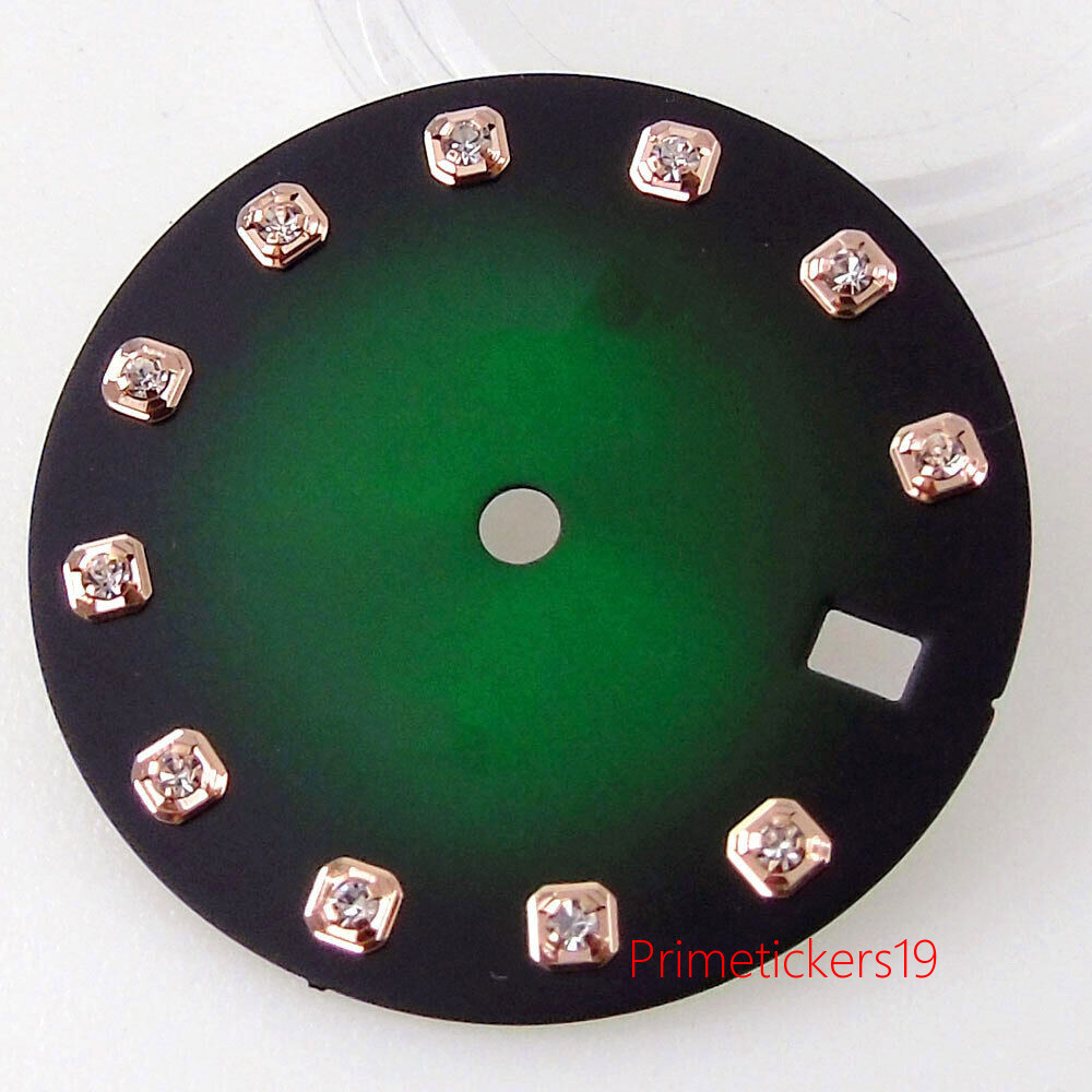 29mm Multicolor Gradient/Sunburst Watch Dial Diamond Indices Fit NH35A Movement