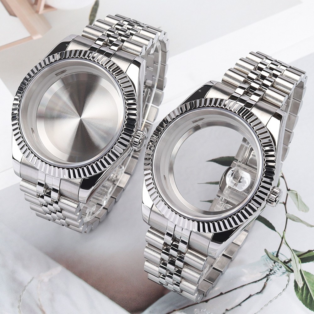40mm Oyster Date Watch Case+Jubilee Bracelet Sapphire For Seiko NH35 36 Movement
