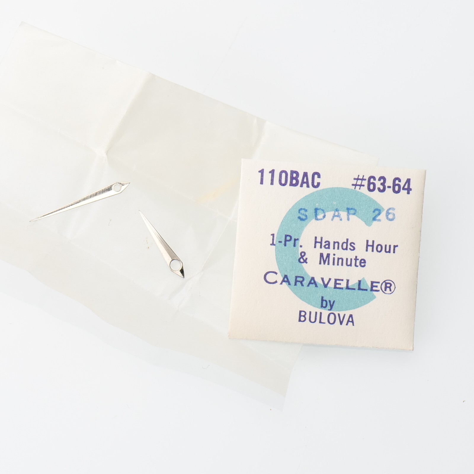 Caravelle 11OBAC – SDAP 26 Set of Hands Hour Minute Watch Part (C3D24)