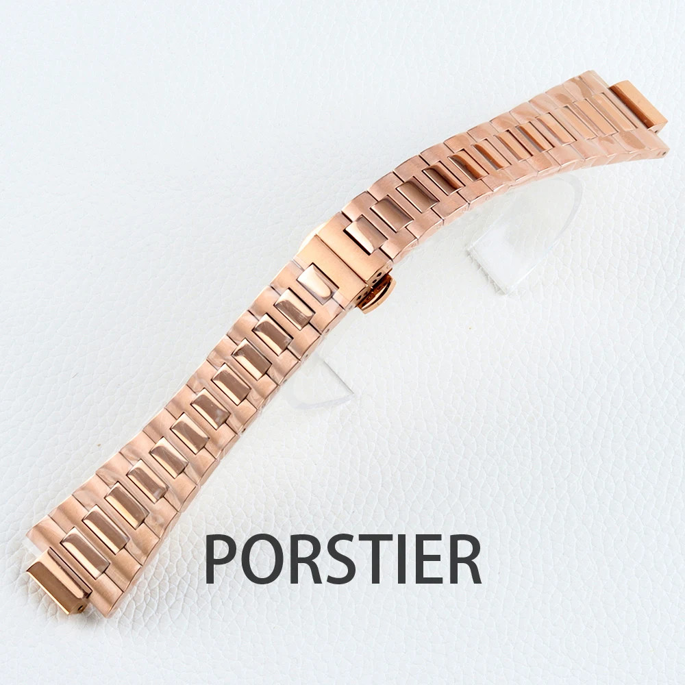 40mm Square Watch Case for Nautilus NH35 NH36 NH38 movement 30.5mm Dial Rose Gol