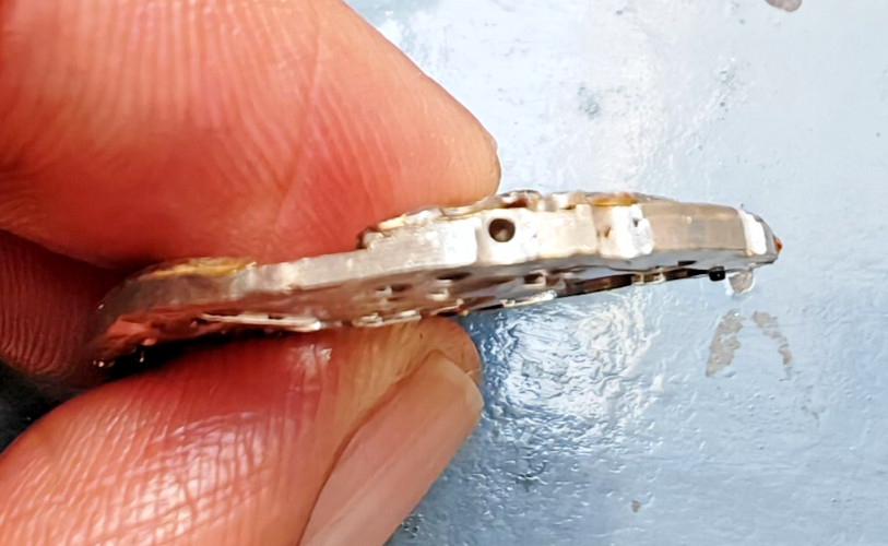 Orig ROLEX CAL 3136 movement INCOMPLETE DAMAGED, crushed for parts project