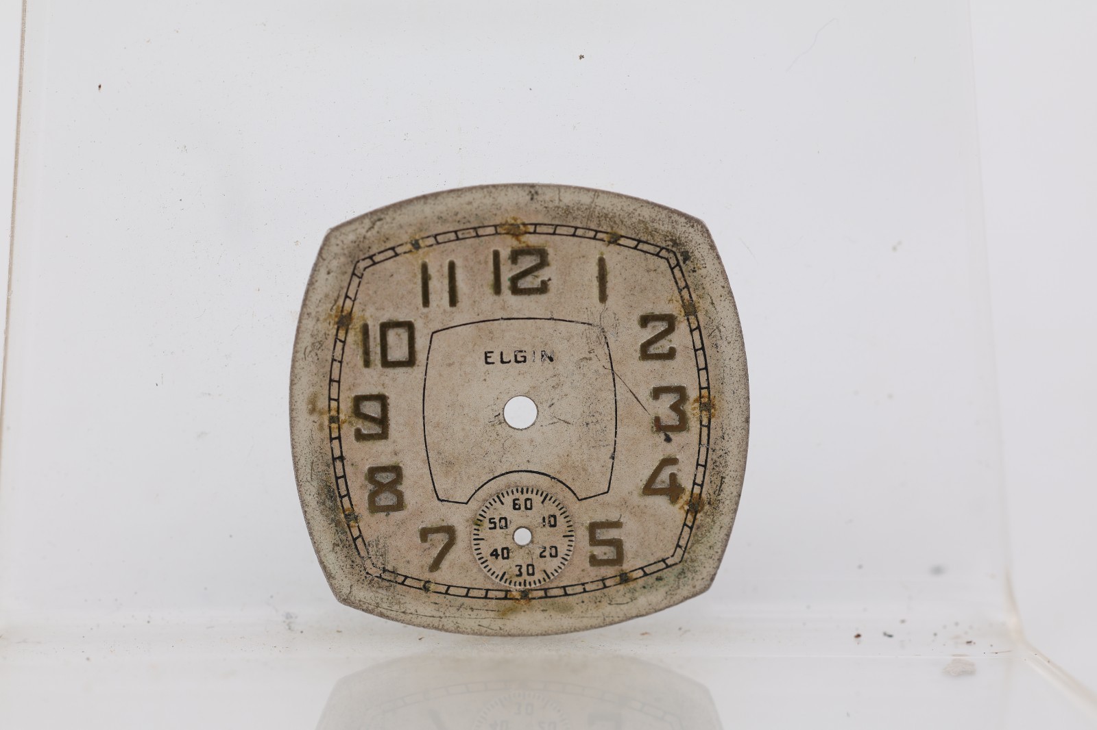 ELGIN TRENCH ART DECO TANK METAL WRIST WATCH DIAL 25.82×25.76mm (OD)