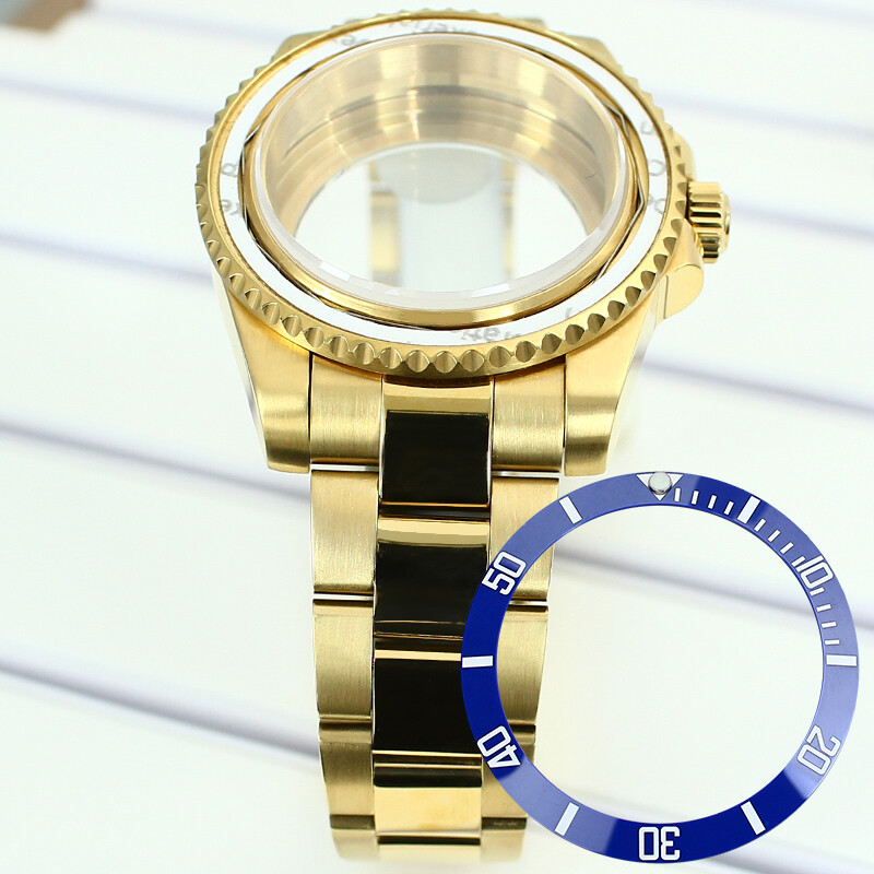 40mm Luxury Men Diver Watch Case Strap Sapphire Glass For Nh35 8215 2824Movement