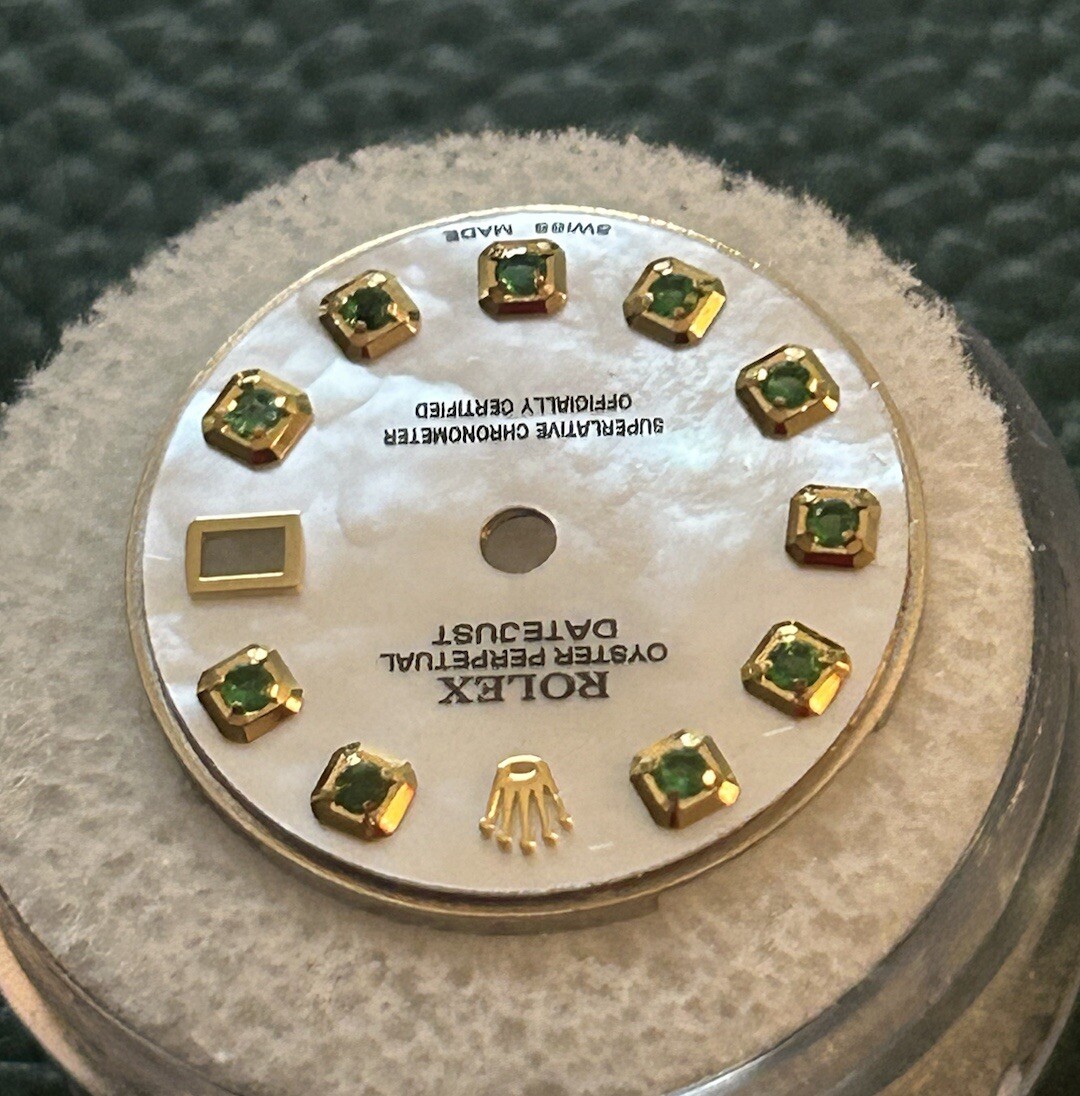 Rolex Ladies Datejust/President Custom MOP Emerald Dial For Models 69173 69178