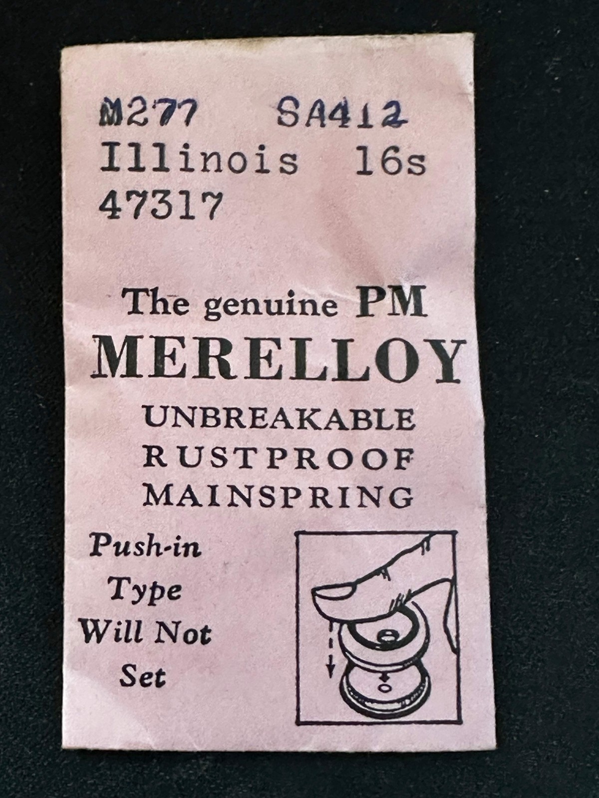 PM Merelloy Mainspring M277 for 16s Illinois 47317 – Alloy