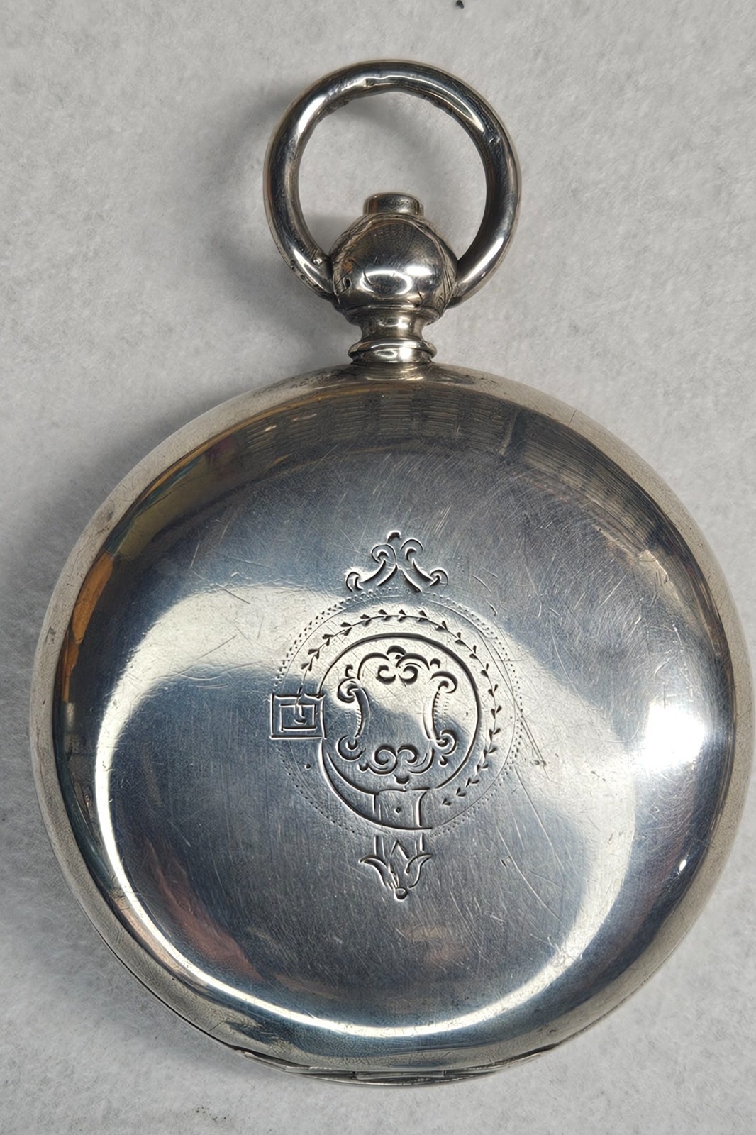 18s RC Green Pottsville PA Coin Silver Eagle Marked Pocket Watch Case 1870 Nice!