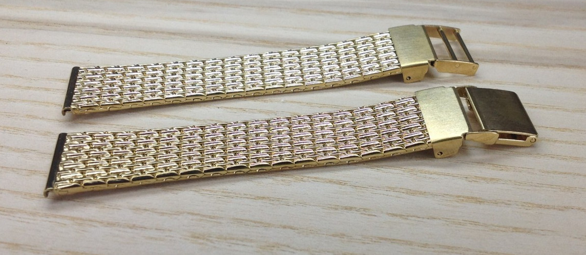 Seiko Gold Plated Stainless Steel Watch Band / Strap – 19mm – Genuine – B1695A
