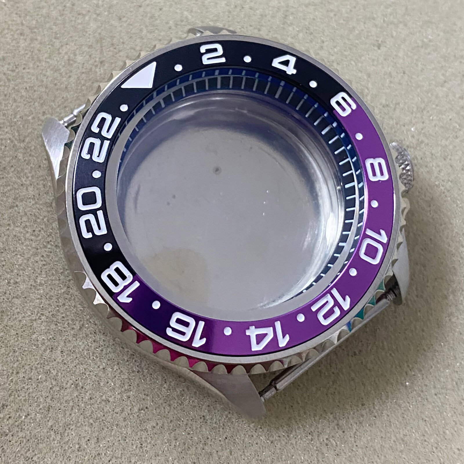 For NH35/NH36/4R Movement 41.5MM Watch Case 3.8 o’clock Crown Mineral Glass Case