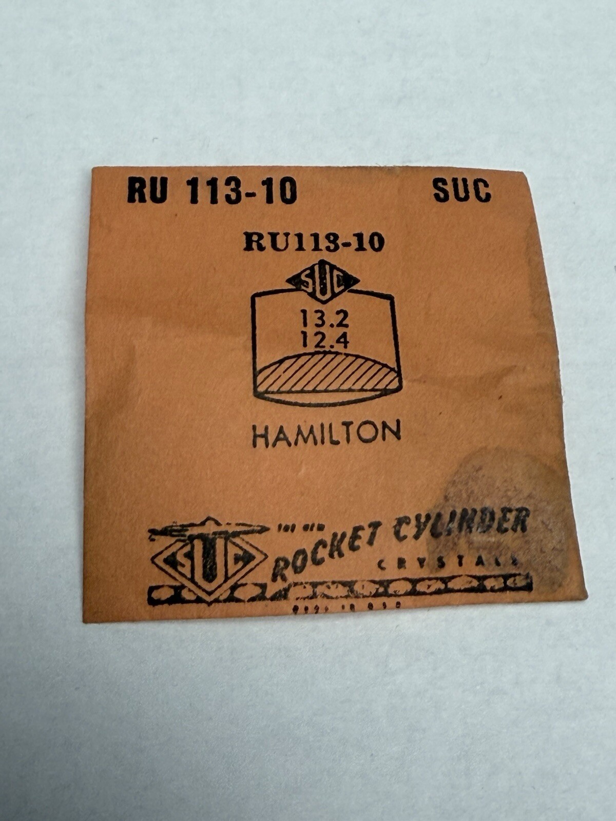 SUC RU113-10 Watch Crystal Fit Hamilton Cora – 13.2 x 12.4 mm – Replacement
