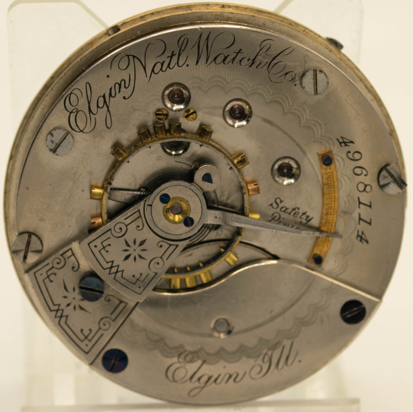 Elgin Grade 102 18s Hunting Pocket Watch Movement & Dial Parts Repair