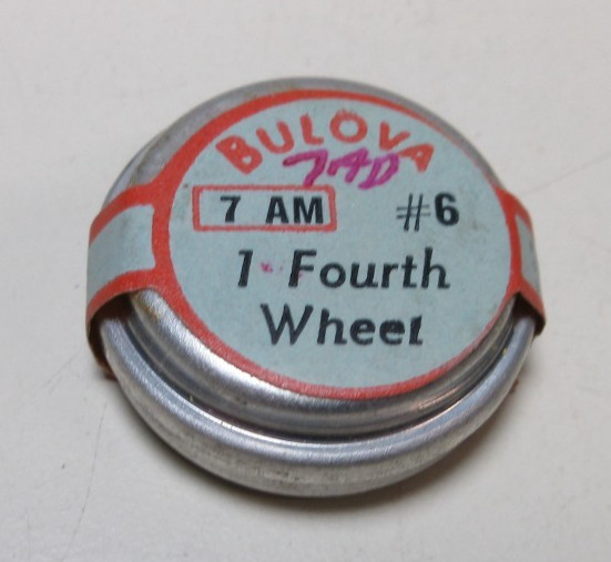 BULOVA FOURTH WHEEL 7AM – 7AD #6 WATCHMAKER REPLACEMENT PART #122