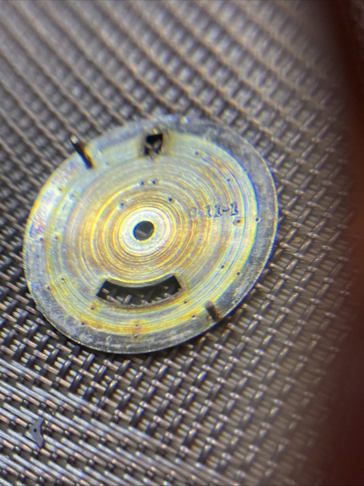 Vtg Bulova Accutron Watch Dial Date Windows Used 1960-1970