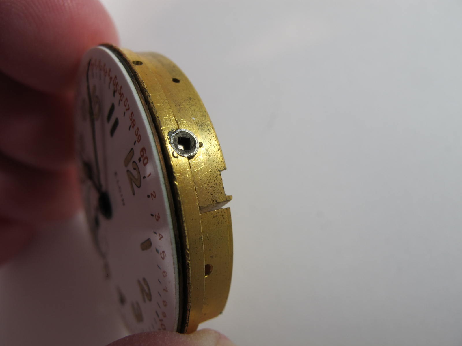 ELGIN MENS 1942 16S ELGIN 17J GRADE 347 WATCH MOVEMENT WITH MILITARY DIAL HANDS