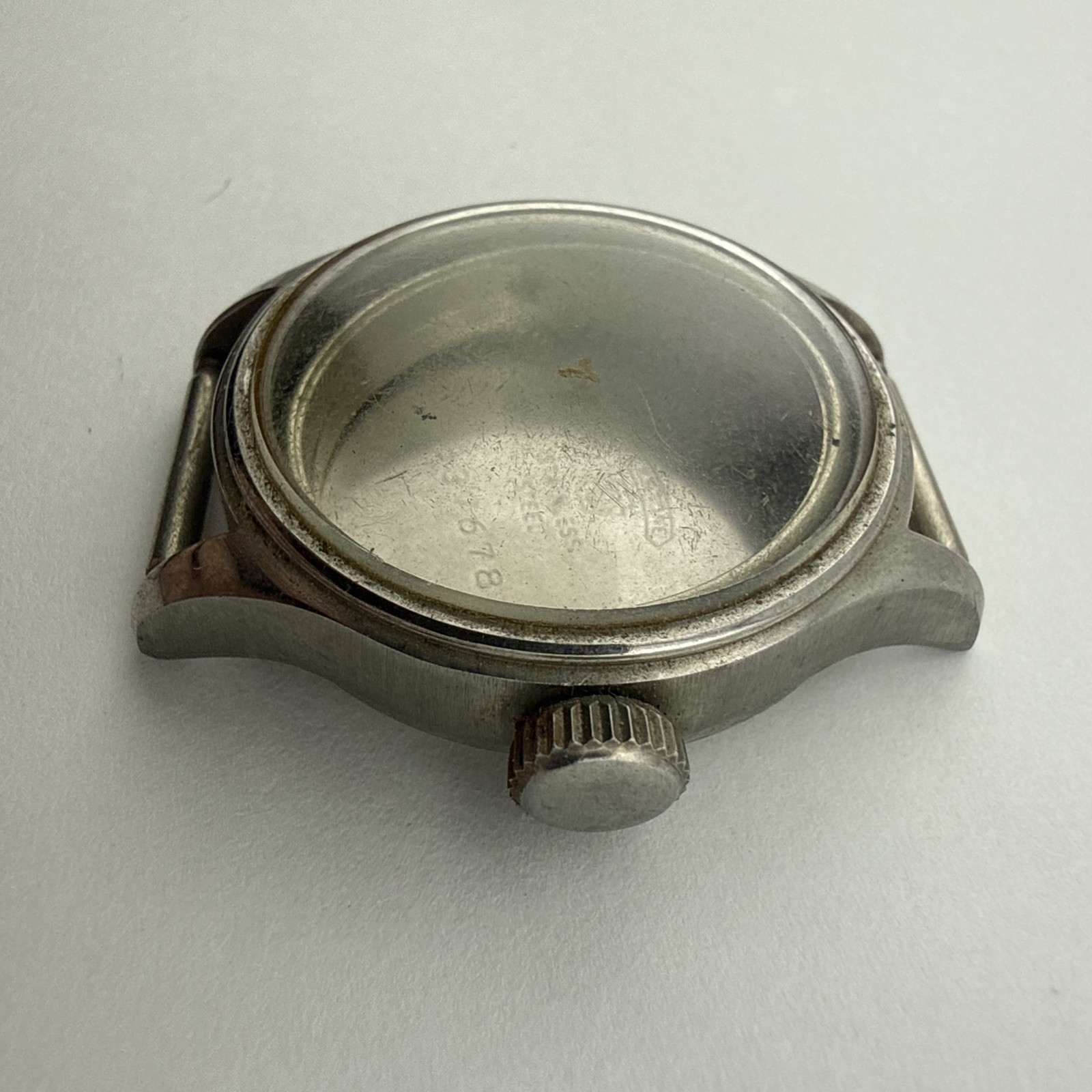Keystone Screwback Men’s Vintage Wristwatch Case 31mm Stainless Steel USA