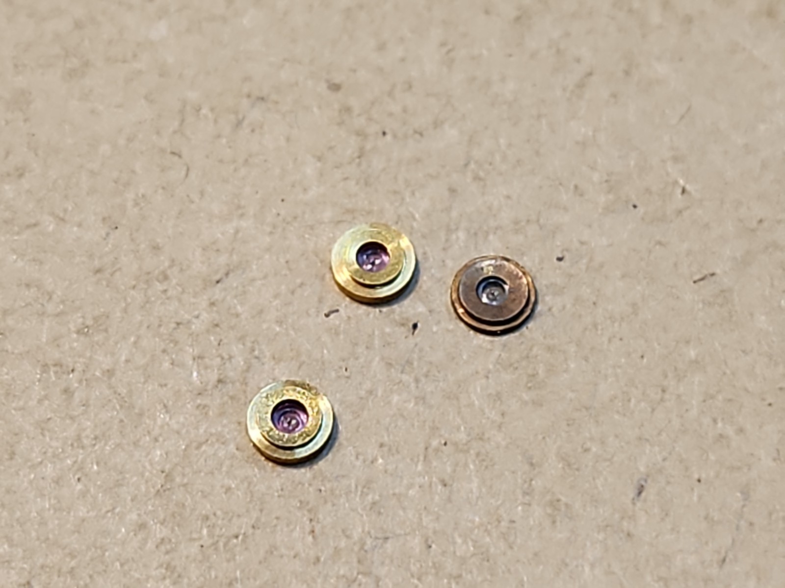 Lot Of 3 NOS American Pocket Watch Balance Hole Jewels Diam 2.42mm