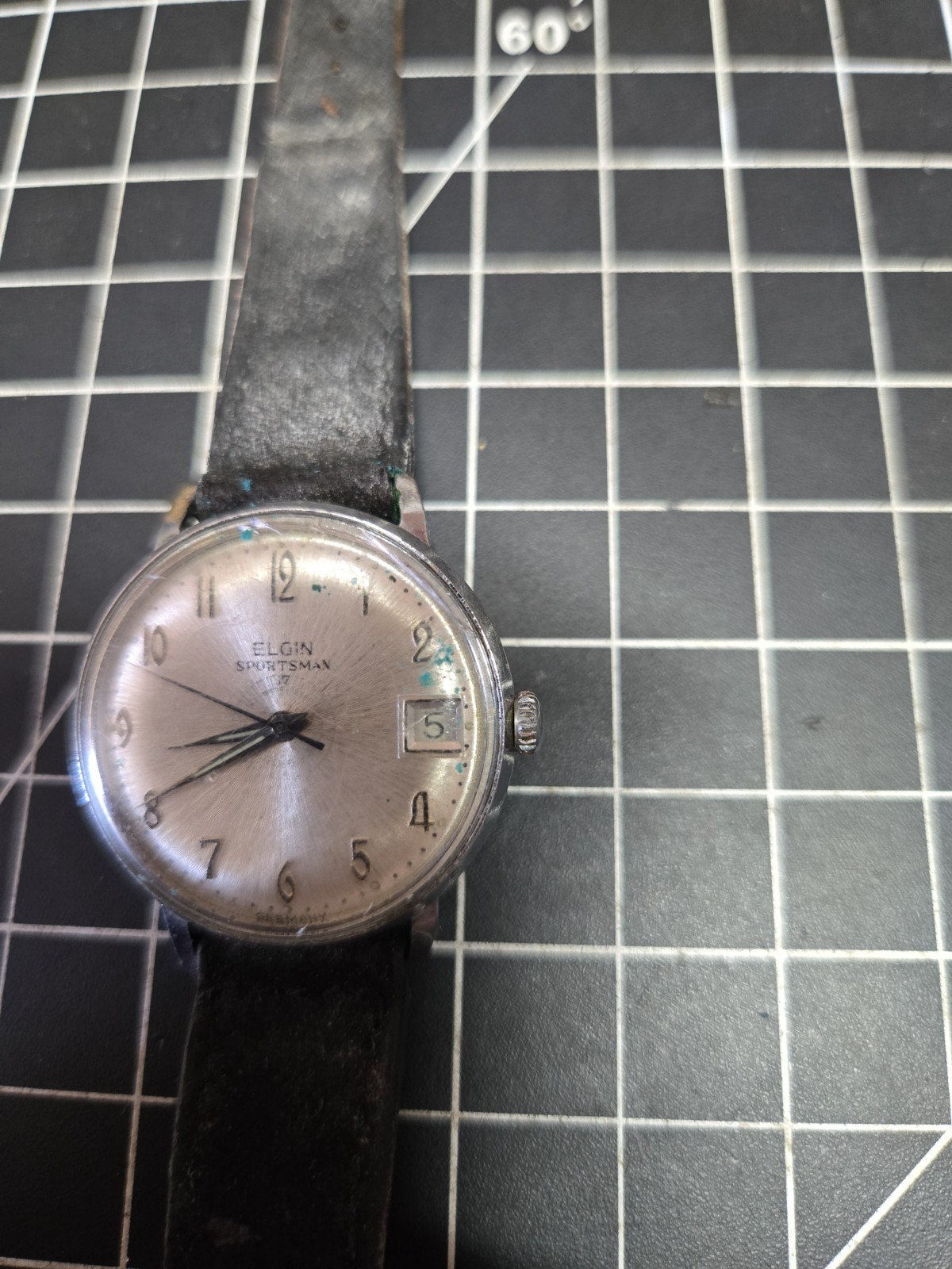elgin sportsman 17j watch date parts repair vintage