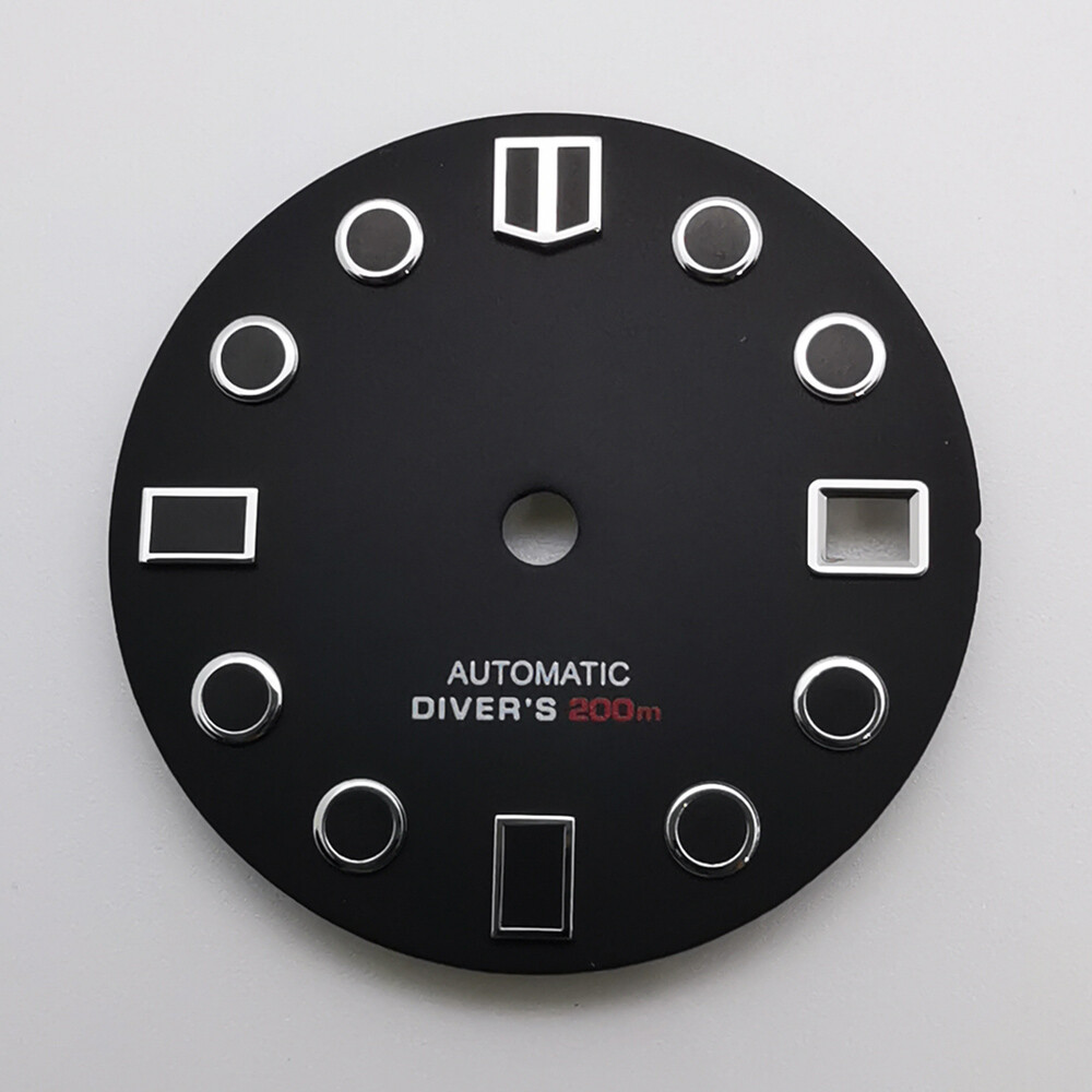 28.5mm black gray white sterile watch dial fit NH35 movement