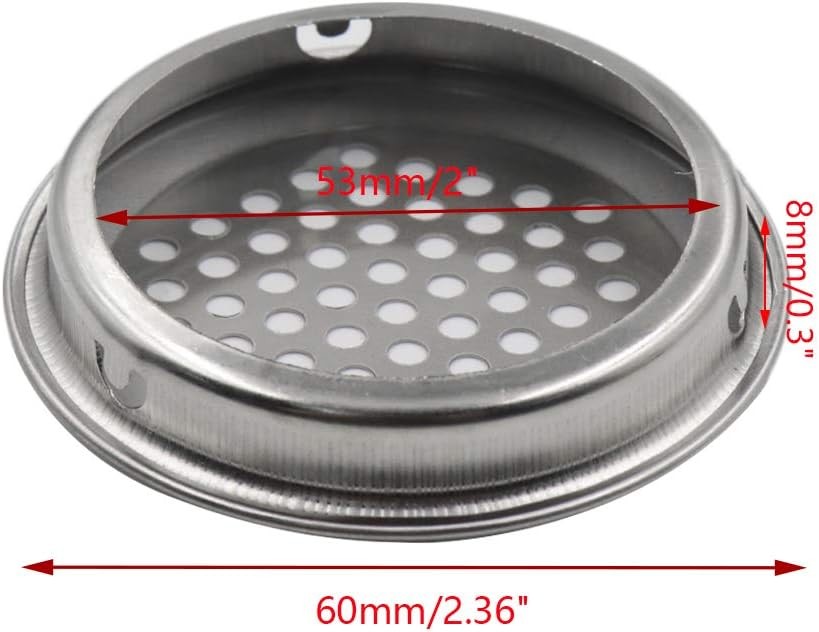 2/53mm Soffit Vent Circular Air Vents Stainless Steel 20pcs