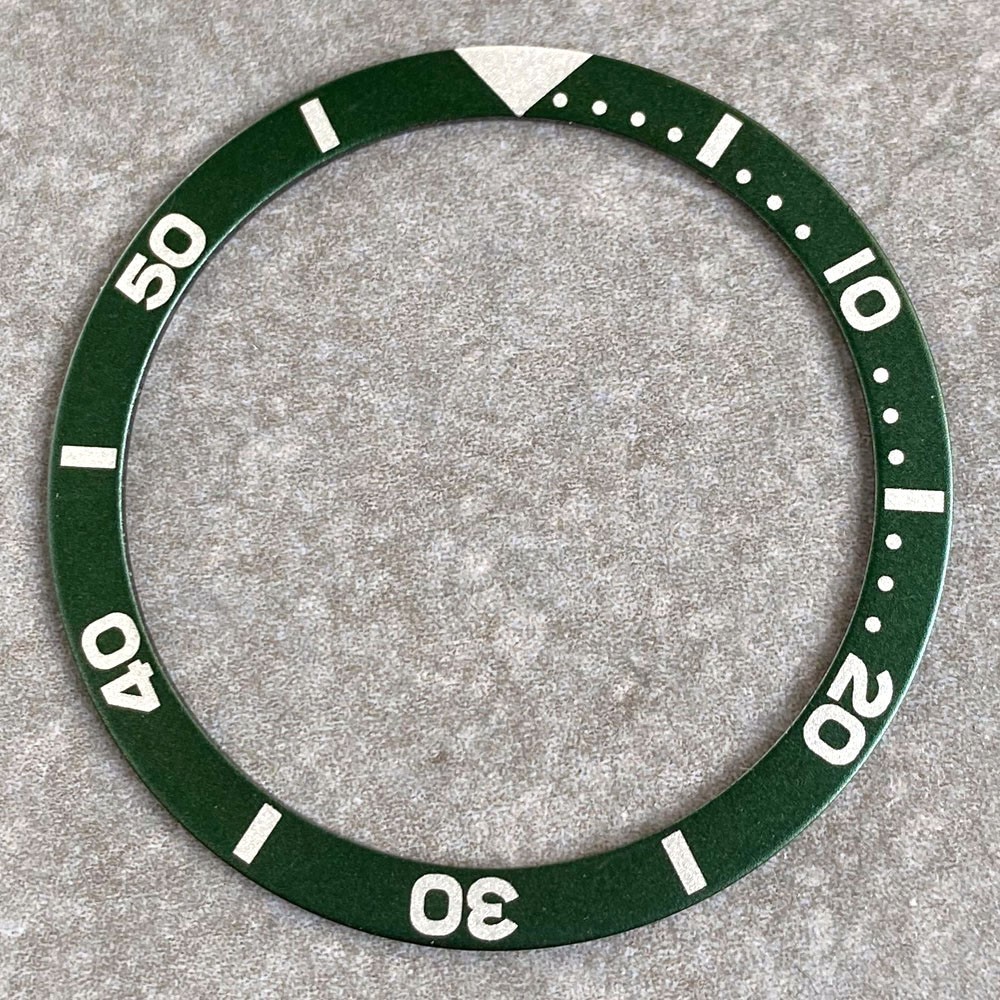 38MM*31.5MM Flat Alloy Ceramic Bezel Insert For NH35 NH34 GMT SKX Diver Watch