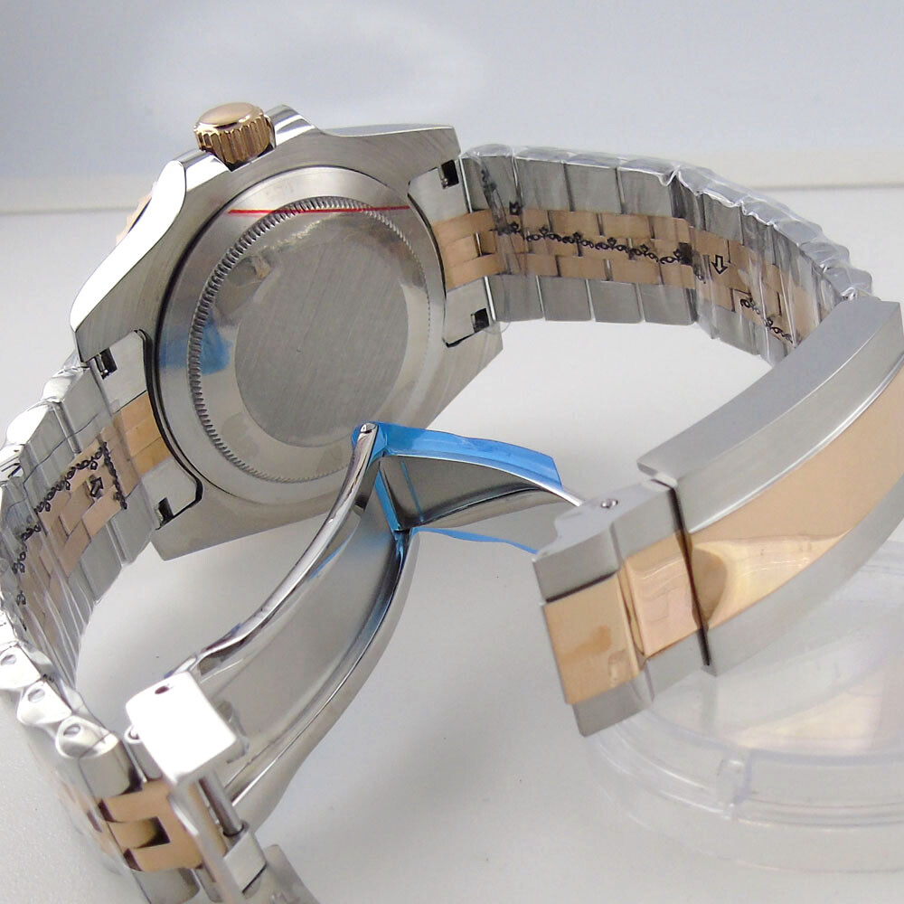 40mm two tone watch case fit for NH35A movement sapphire glass Jubilee bracelet