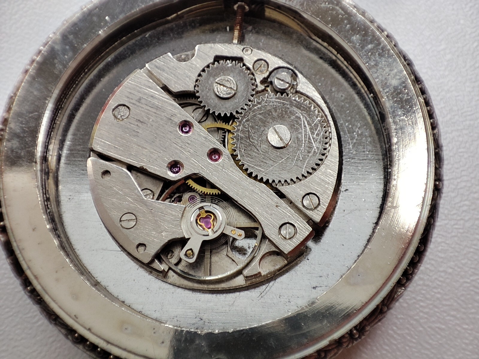 Boat hunting scene pocket Watch nikkey – 46.5 mm for parts and spares