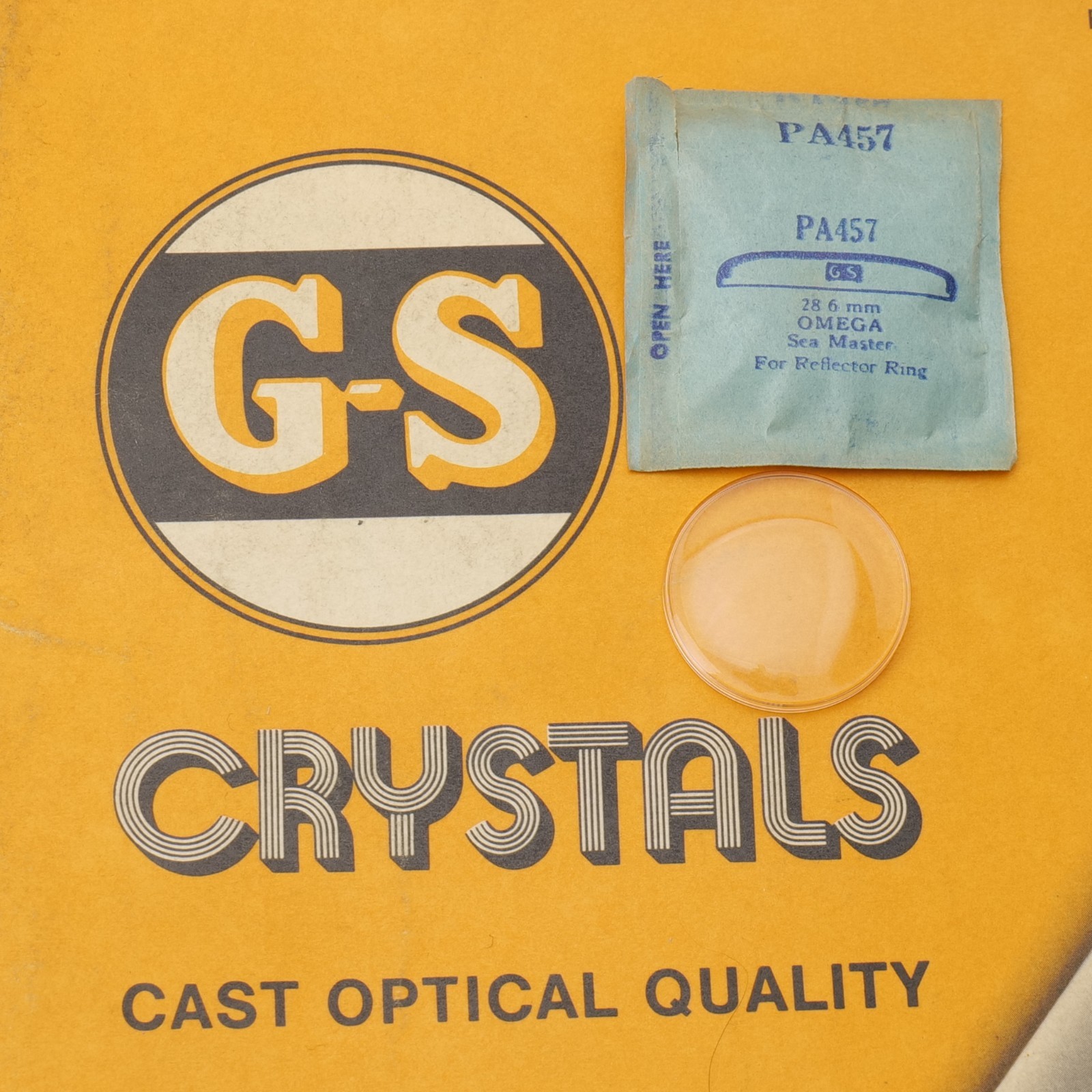 NOS GS Watch Crystal PA457 Omega Sea Master 28.6mm New Old Stock (PA1D16)