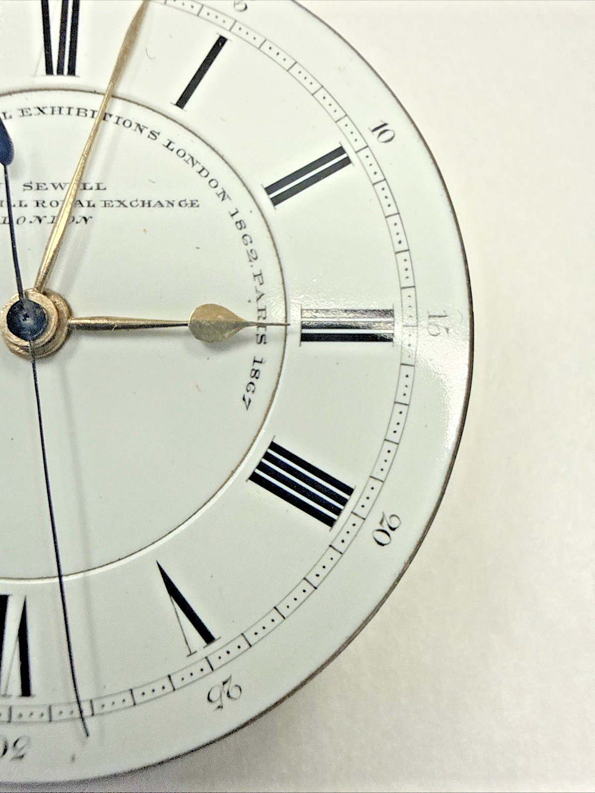 J.Sewell 30 Cornhill Royal Exchange Antique English Pocket Watch Mvt,Dial,Hands