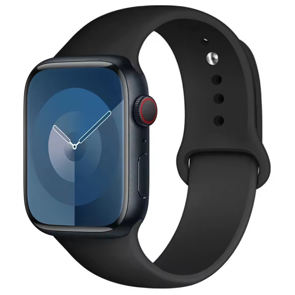 Silicone Sport Band Apple Watch 38-49mm Series 3-9 SE Ultra 2 Strap Many Colors