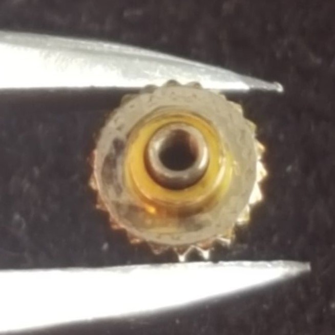 Omega Dustproof Crown With Tiger Eye Cabochon Stone Part Number 22063